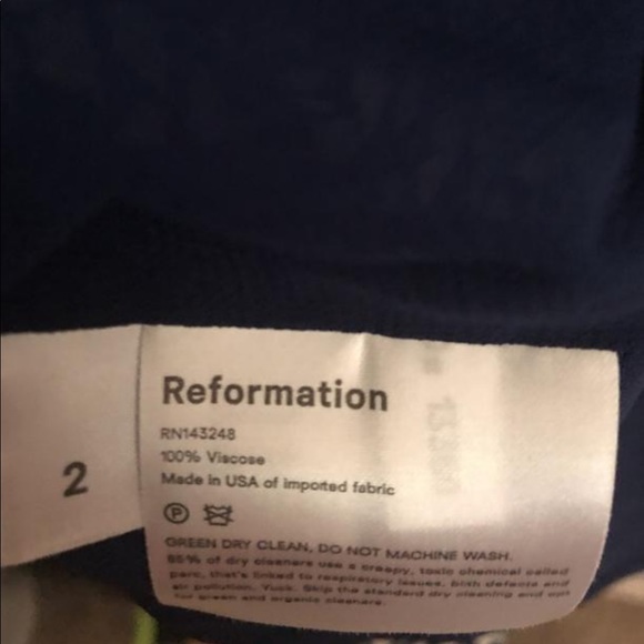 Reformation Quest Soho Blue Floral Dress Size 2 - Picture 14 of 16